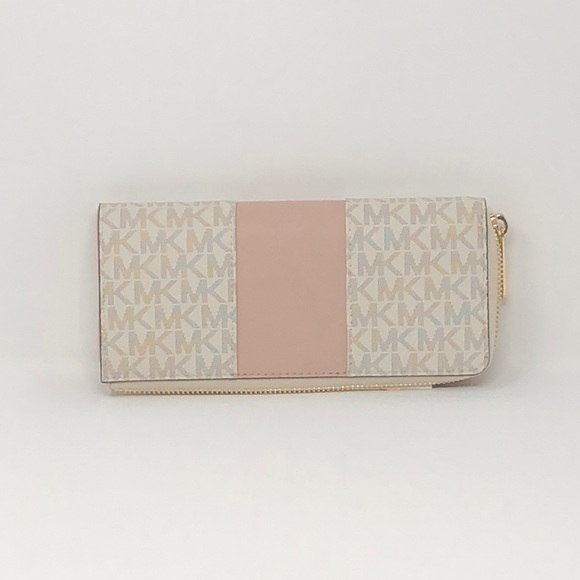 Nwt Michael center stripe vanilla wallet - Picture 4 of 5